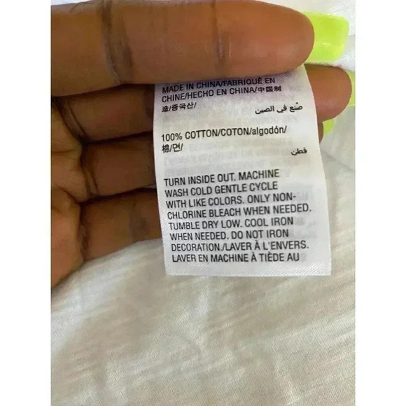 INC White Printed Short Sleeve tee - Picture 4 of 4